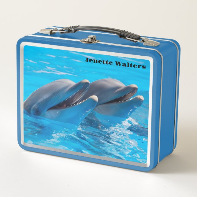 Dolphin Friends Metall Brotdose (Vorderseite)