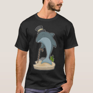 Dolphin Gentleman Hat T-Shirt