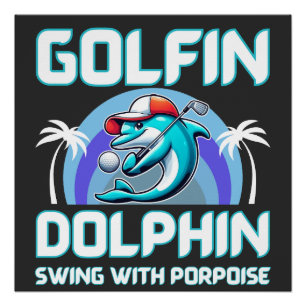 Dolphin Golf Shirt   Geschenk für Papa Poster