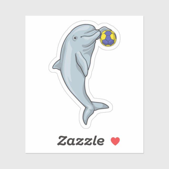 Dolphin Handball Handball Handball Aufkleber (Blatt)
