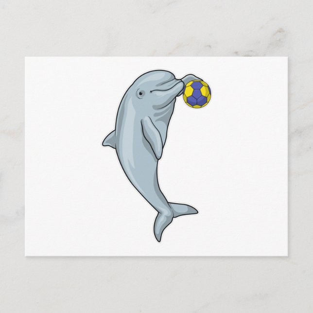 Dolphin Handball Handball Handball Postkarte (Vorderseite)