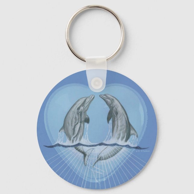 Dolphin Heart Schlüsselanhänger (Vorderseite)