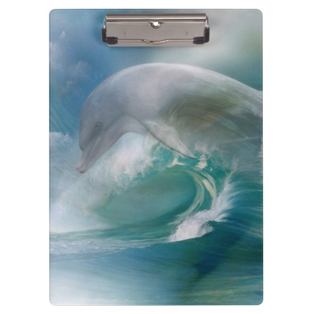 Dolphin im Ozean Klemmbrett (Vorderseite)