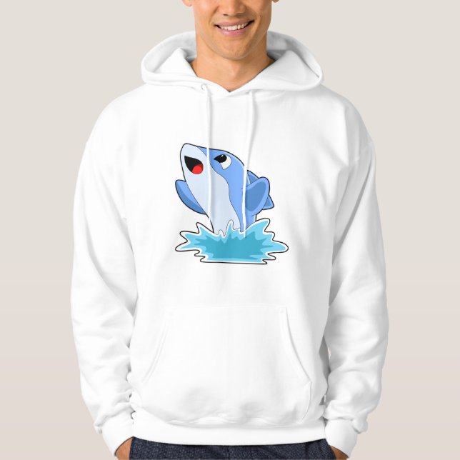 Dolphin im Wasser Hoodie (Vorderseite)