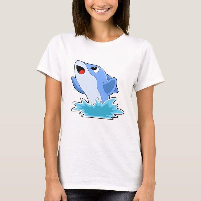 Dolphin im Wasser T-Shirt (Vorderseite)