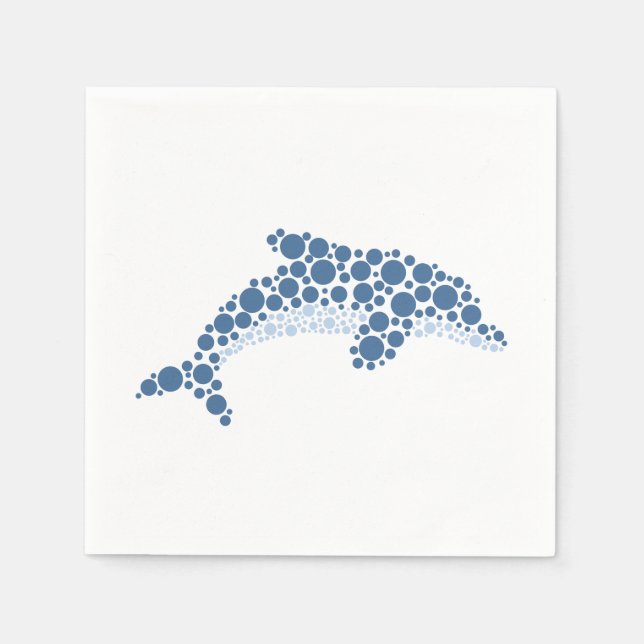 Dolphin in Dosen Serviette (Vorderseite)