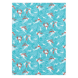 Dolphin Joy Tropical Ocean Christmas/Aqua, Red, Tischdecke