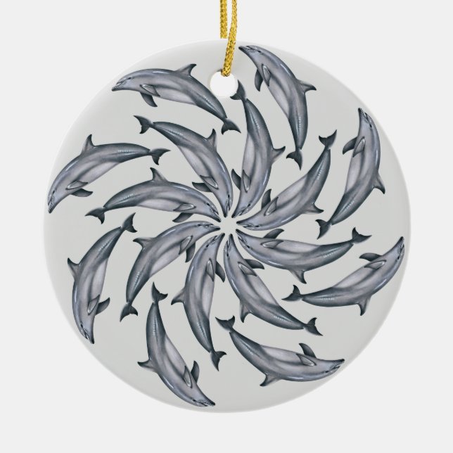 Dolphin Keramik Ornament (Vorne)