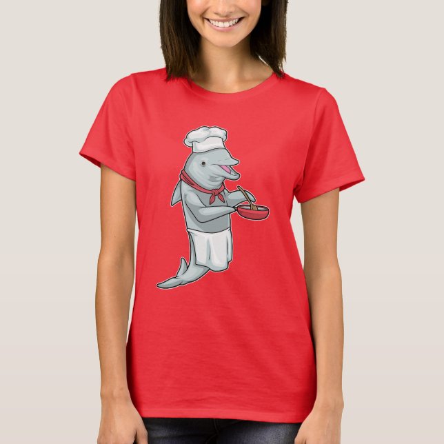 Dolphin Koch Pan Cook T-Shirt (Vorderseite)