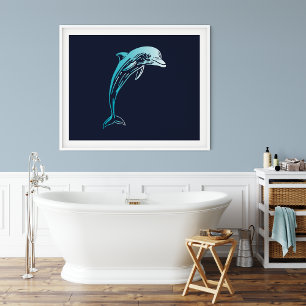 Dolphin-Kreatur-Print Dolphin Wall Print Poster