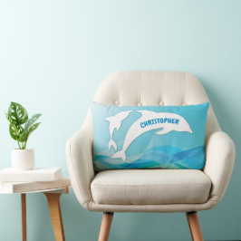 Dolphin Leaping im Ozean Personalisiert Lendenkissen