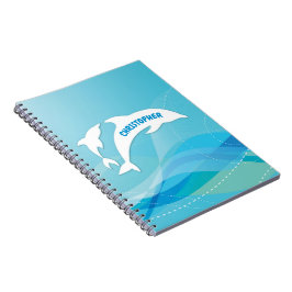 Dolphin Leaping im Ozean Personalisiert Notizblock