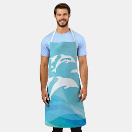 Dolphin Leaping im Ozean Personalisiert Schürze