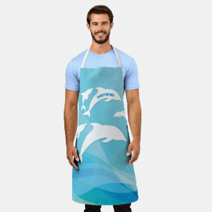 Dolphin Leaping im Ozean Personalisiert Schürze