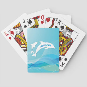 Dolphin Leaping im Ozean Personalisiert Spielkarten