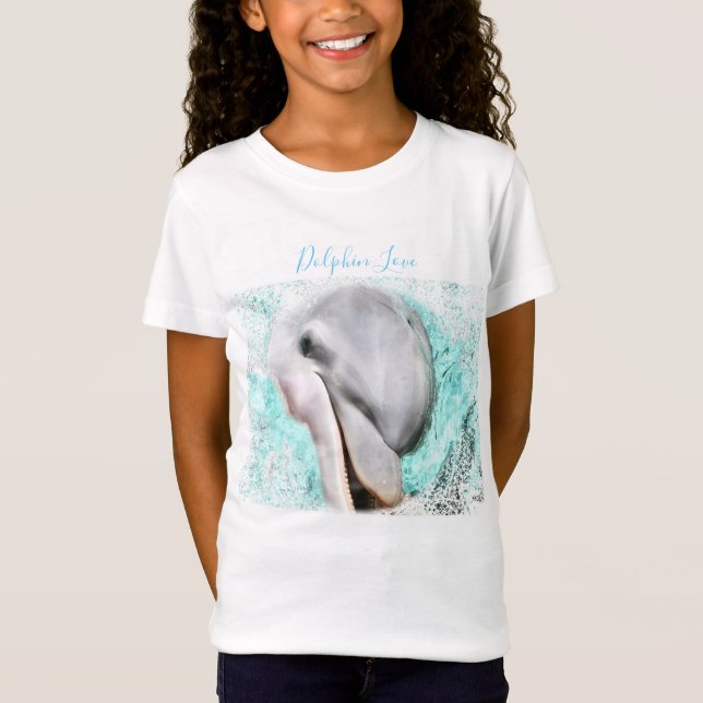 Dolphin Liebe Happy Dolphin Tee Shirt (Vorderseite)