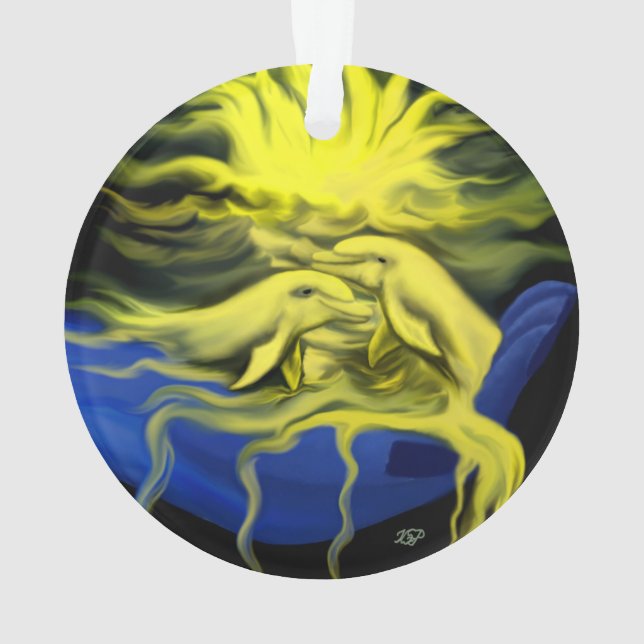 Dolphin-Liebe Ornament (Rückseite)
