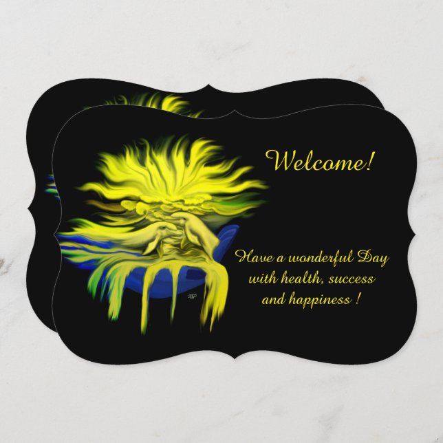 Dolphin Love, Ajouter Votre Texte Invitation (Devant / Derrière)