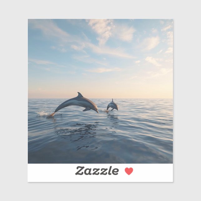 Dolphin love aufkleber (Blatt)