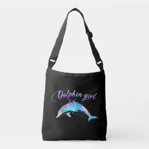 Dolphin Lover Geschenk   Galaxy Dolphin Girl Tragetaschen Mit Langen Trägern