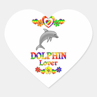 Dolphin Lover Herz-Aufkleber
