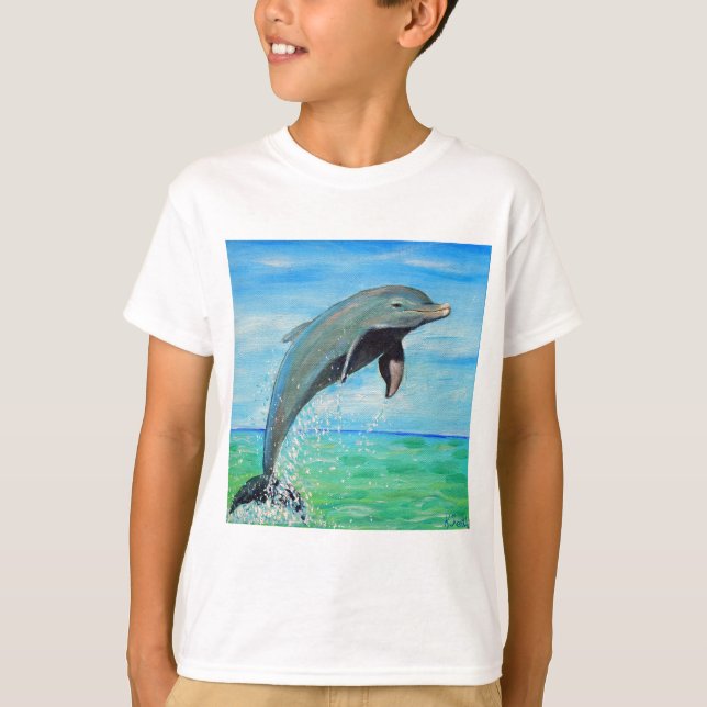 Dolphin-Malerei T-Shirt (Vorderseite)