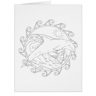 Dolphin Maori Sun Erwachsene Farbenspiel Große Kar