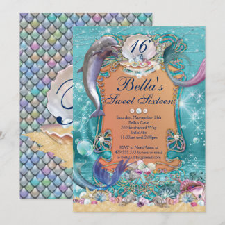 Dolphin Mermaid unter den Party Einladungen des Me