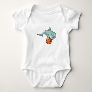 Dolphin mit Basketball Baby Strampler