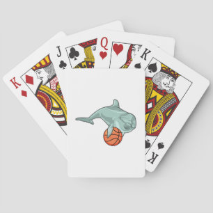 Dolphin mit Basketball Spielkarten