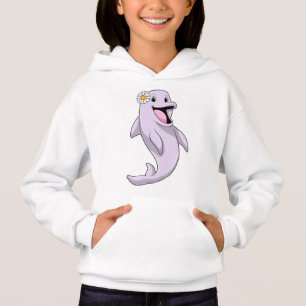Dolphin mit Daisy-Blume Hoodie