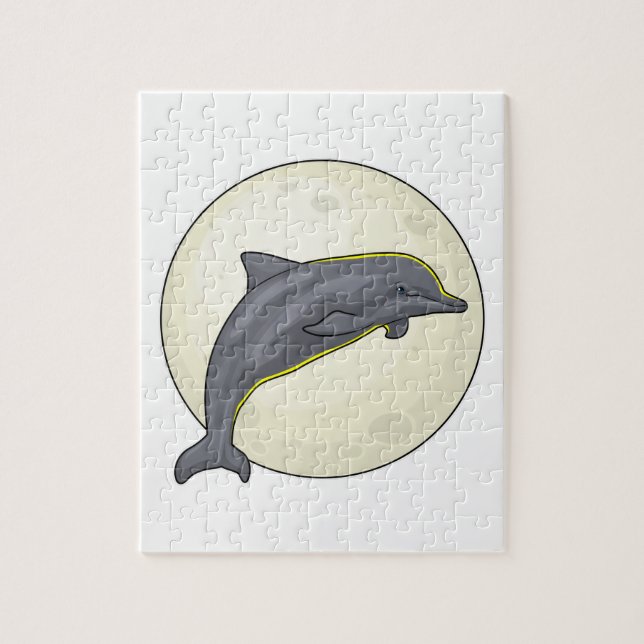 Dolphin mit dem Mond (Vertikal)