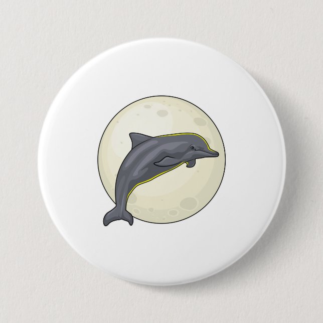 Dolphin mit dem Mond Button (Vorderseite)