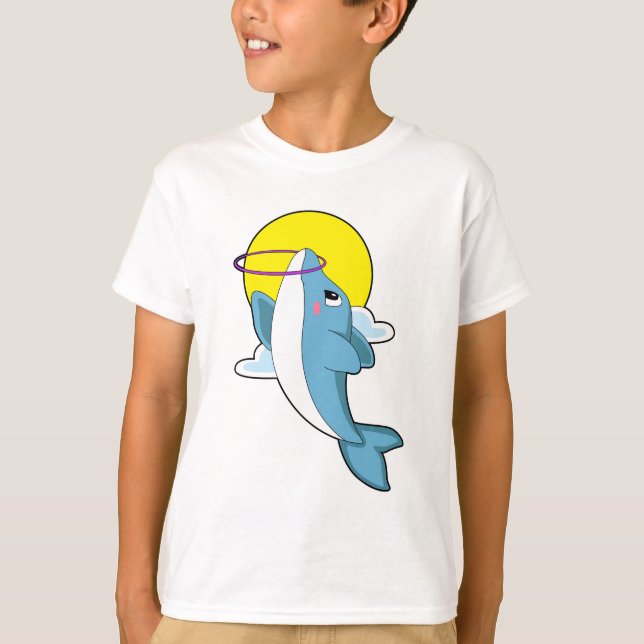 Dolphin mit Fitness-Reifen T-Shirt (Vorderseite)