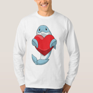 Dolphin mit Herz T-Shirt