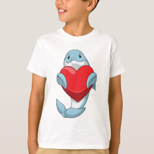 Dolphin mit Herz T-Shirt