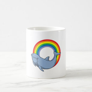 Dolphin mit Regenbogen Kaffeetasse