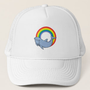 Dolphin mit Regenbogen Truckerkappe