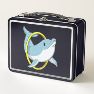 Dolphin mit Ring Metall Brotdose