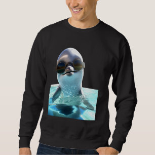 Dolphin mit Sonnenbrille Tierische Liebe Niedlich  Sweatshirt