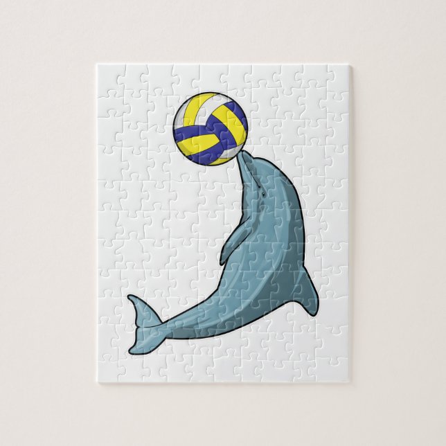Dolphin mit Volleyball (Vertikal)