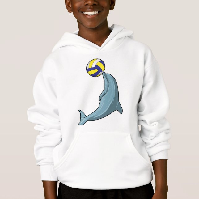 Dolphin mit Volleyball Hoodie (Vorderseite)