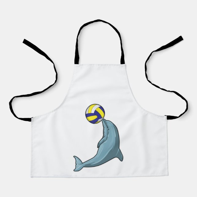 Dolphin mit Volleyball Schürze (Vorderseite)