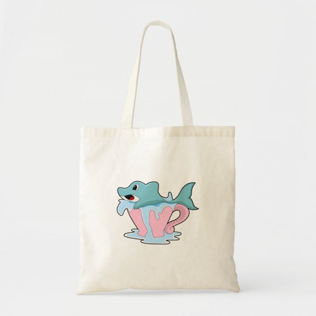 Dolphin mit Wasserball.PNG Tragetasche (Vorne)