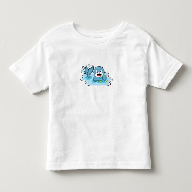 Dolphin mit Wasserpolo Kleinkind T-shirt (Vorderseite)