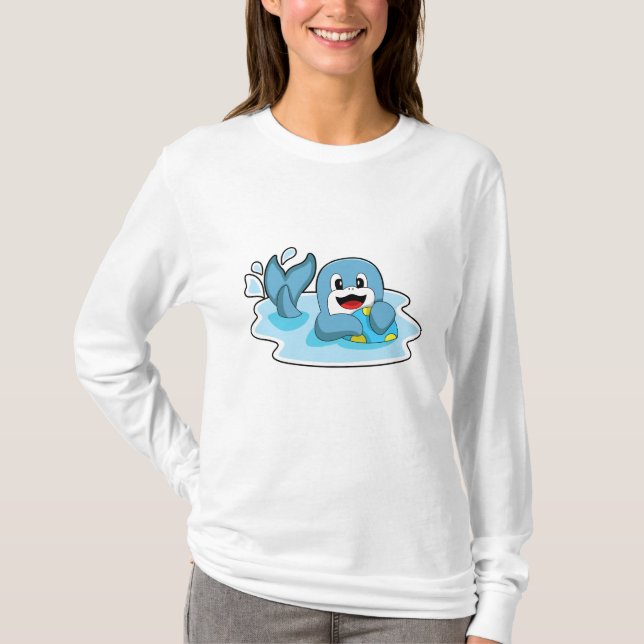 Dolphin mit Wasserpolo T-Shirt (Vorderseite)