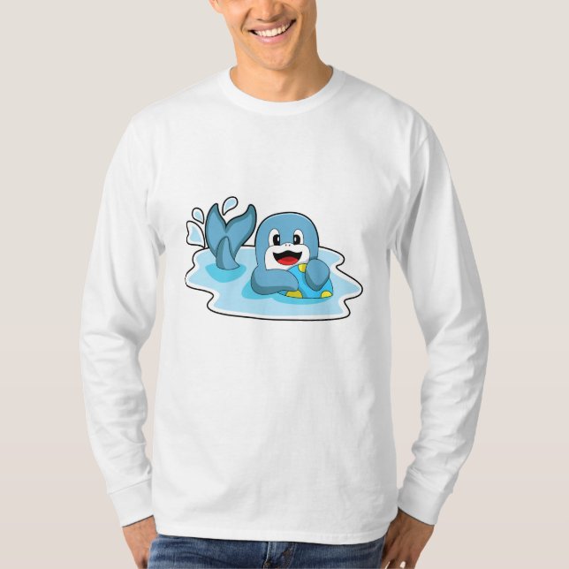 Dolphin mit Wasserpolo T-Shirt (Vorderseite)