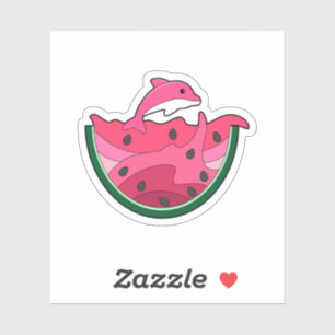 Dolphin mit Watermelon Aufkleber