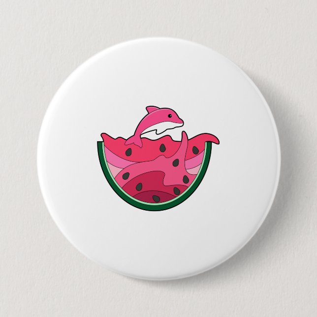 Dolphin mit Watermelon Button (Vorderseite)