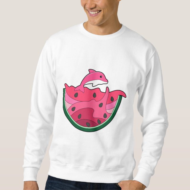 Dolphin mit Watermelon Sweatshirt (Vorderseite)